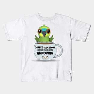 Coffee & Blue-Fronted Amazons! Kids T-Shirt